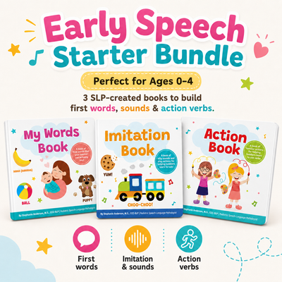 Early Speech Starter Bundle — 3 Books for Ages 0–4, Created by a Pediatric SLP