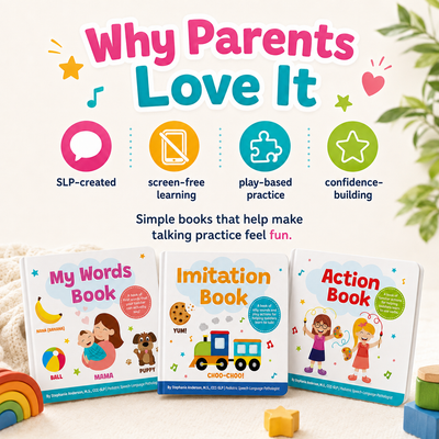 Early Speech Starter Bundle — 3 Books for Ages 0–4, Created by a Pediatric SLP