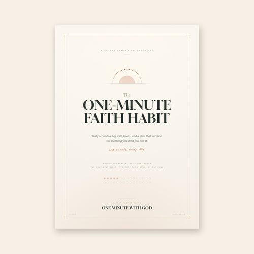 One Minute Faith Habit Checklist
