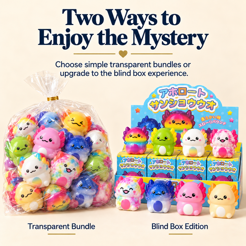 Axolotl Mystery Squishies — Slow-Rise Blind Box Collection