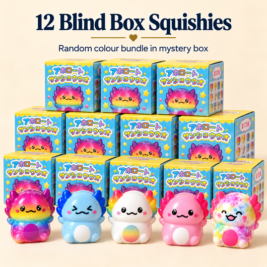 Axolotl Mystery Squishies — Slow-Rise Blind Box Collection - Kestrow