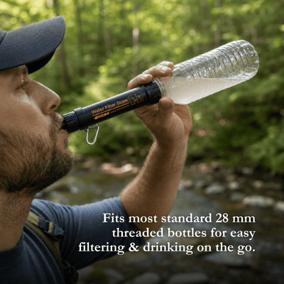 Kestrow HydroGuard™ Portable Water Filter Straw for Survival, Camping & Emergency - Kestrow
